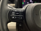 ステアリング左手側にオーディオ関連のコントロールスイッチを配置しています。操作時は視線を逸らすことなく運転に集中できます。