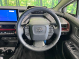 【純正革巻きステアリング】上質な革を使用することで、手にしっかり馴染みとても運転しやすいハンドルです♪