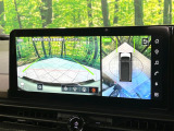 【アラウンドビューモニター】専用のカメラにより、上から見下ろしたような視点で360度クルマの周囲を確認することができます☆死角部分も確認しやすく、狭い場所での切り返しや駐車もスムーズに行えます。