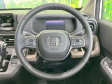 【純正革巻きステアリング】上質な革を使用することで、手にしっかり馴染みとても運転しやすいハンドルです♪