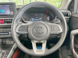 【純正革巻きステアリング】上質な革を使用することで、手にしっかり馴染みとても運転しやすいハンドルです♪