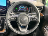 【純正革巻きステアリング】上質な革を使用することで、手にしっかり馴染みとても運転しやすいハンドルです♪