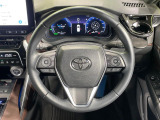 【純正革巻きステアリング】上質な革を使用することで、手にしっかり馴染みとても運転しやすいハンドルです♪