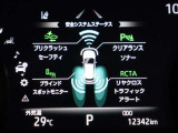 安全装置のON/OFF状態がモニターで確認できます