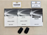 基本操作はもちろん、最近の車は装備もどんどん進化しているので困った時に役立つ取扱説明書、整備歴が確認できるメンテナンスノートが付いてます。安心ですね☆☆