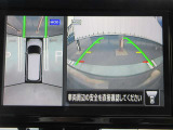 ナビ画面にアラウンドビュ-モニタ-の映像を映し出しています。  狭い場所での車庫入れをサポ-トしてくれる便利アイテムです。