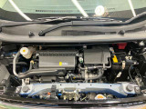 エンジンルームもクリーニング済みできれいですよ。日産の整備士がしっかりと丁寧に点検していますので安心してお乗りいただけます
