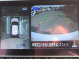 ナビ画面にアラウンドビュ-モニタ-の映像を映し出しています。  狭い場所での車庫入れをサポ-トしてくれる便利アイテムです。