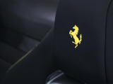 シートのヘッドレストには跳馬刺繍(Giallo)が施され、コックピットに上品なコントラストを描き出しています。