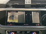 サラウンドビューカメラ装備 車両の4つのカメラから得た映像を合成し、上空から眺めているような映像をモニターに映し出します。車両周辺の歩行者や障害物などの発見に役立ちます。