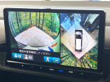 【マルチビューカメラシステム】専用のカメラにより、上から見下ろしたような視点で360度クルマの周囲を確認することができます☆死角部分も確認しやすく、狭い場所での切り返しや駐車もスムーズに行えます。