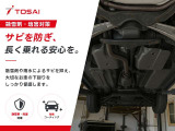 下回り防錆塗装もオプションでご用意しております☆通常のシャーシーブラックではなく、飛び石でも剥げにくい塗料で塗装します☆融雪剤や潮などでの錆を予防してくれます☆