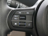 ハンドルにはオーディオ操作用スイッチがありますので、ハンドルから手を放さずにオーディオの操作ができるようになっています。