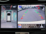 ナビ画面にアラウンドビュ-モニタ-の映像を映し出しています。  狭い場所での車庫入れをサポ-トしてくれる便利アイテムです。