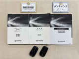 基本操作はもちろん、最近の車は装備もどんどん進化しているので困った時に役立つ取扱説明書、整備歴が確認できるメンテナンスノートが付いてます。安心ですね☆☆