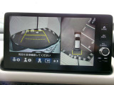 マルチビューカメラで車の周囲を映像で確認できます。駐車場や見通しの悪い交差点などナビ画面に映し出します。