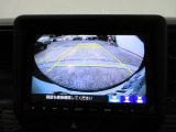 バックカメラの画像です。ガイドラインがスムースな車庫入れをサポートいたします。車庫入れの安心感がアップしますね。