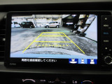 バックカメラの画像です。ガイドラインがスムースな車庫入れをサポートいたします。車庫入れの安心感がアップしますね。