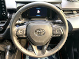 【純正革巻きステアリング】上質な革を使用することで、手にしっかり馴染みとても運転しやすいハンドルです♪