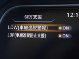【車線逸脱警報】車線から外れると注意を促します。ドライバーが意図しないのに車線を逸脱した場合に、これを検知して警報で注意喚起する事で安全性を確保!