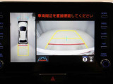 パノラミックビューモニターを装備。駐車場や交差点でクルマを真上から見るように周囲を確認できます。機能の詳細は販売店スタッフまでおたずねください。