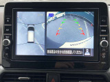 アラウンドビューモニターです☆車の前後左右にカメラがついており駐車時には上から車を見たような画面が見れますので、4方向の状況を確認することができる便利な機能です☆