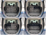 乗車人数や荷物の形状に合わせた色々な使い方ができます。後席シートを倒せば広々スペースが確保できます。