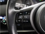 ハンドルにオーディオ操作用スイッチを備え、手を放さずに操作可能。安全性と利便性を両立しています。