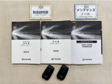 基本操作はもちろん、困った時に役立つ取扱説明書、整備歴が確認出来るメンテナンスノートが付いてます。安心ですね☆☆