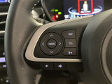 ステアリングスイッチ付き。前方から目を離すことなく操作することが可能です。