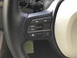 ステアリング左手側にオーディオ関連のコントロールスイッチを配置しています。操作時は視線を逸らすことなく運転に集中できます。