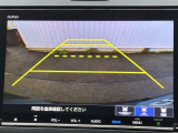 カラービジョンとガイド線で見やすい視点切替式のバックモニター。