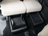 置きラクボックス搭載。フロアに直接置きたくない荷物の収納に便利です。バスケットモードは、片手のワンアクションで組み立て可能です。