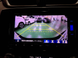 バックカメラの画像です。ガイドラインがスムースな車庫入れをサポートいたします。車庫入れの安心感がアップしますね。
