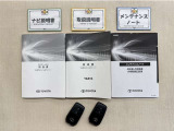 基本操作はもちろん、最近の車は装備もどんどん進化しているので困った時に役立つ取扱説明書、整備歴が確認できるメンテナンスノートが付いてます。安心ですね☆☆