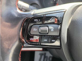 ハンドル左側にはオーディオコントローラーがついております。右側にはクルーズコントロール機能などのボタンがついており、高速道路走行時の負担を軽減します。