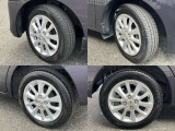155/65R14 純正アルミホイール装着。タイヤはまだまだ使えます。
