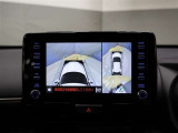 パノラミックビューモニター付きです。車両を上から見たような映像をディスプレイオーディオ画面に表示。運転席からの目視だけでは見にくい、車両周辺の状況をリアルタイムでしっかり確認できます。