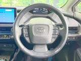 【純正革巻きステアリング】上質な革を使用することで、手にしっかり馴染みとても運転しやすいハンドルです♪