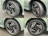 155/65R14 純正アルミホイール装着。タイヤはまだまだ使えます。
