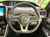 【純正革巻きステアリング】上質な革を使用することで、手にしっかり馴染みとても運転しやすいハンドルです♪
