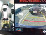 パノラミックビューモニター&バックモニター♪車両の前後左右に搭載した4つのカメラの映像を合成し、車を真上から見ているような映像を表示♪
