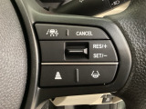 ハンドルにHondaセンシング系のクルーズコントロールやレーンキープアシストなどの操作スイッチが装備されています。ハンドルから手を離さず安全に操作できます。