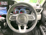 【純正革巻きステアリング】上質な革を使用することで、手にしっかり馴染みとても運転しやすいハンドルです♪