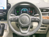【純正革巻きステアリング】上質な革を使用することで、手にしっかり馴染みとても運転しやすいハンドルです♪