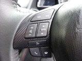 【ステアリングスイッチ】ステアリングスイッチは運転姿勢や視線を崩さずに操作が可能です。左側にはオーディオ類があります。