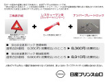 高速道路などでの車両トラブルに備える「三角表示板」、ハンマーとカッターが付いた「レスキューマンⅢ」、ナンバープレート盗難対策用の「ナンバープレートロック」の3点セットです。