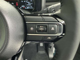 ステアリングスイッチ付き。前方から目を離すことなく操作することが可能です。