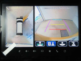 車両を上から見たような映像をディスプレイオーディオ画面に表示するパノラミックビューモニター