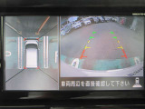 ナビ画面にアラウンドビュ-モニタ-の映像を映し出しています。  狭い場所での車庫入れをサポ-トしてくれる便利アイテムです。